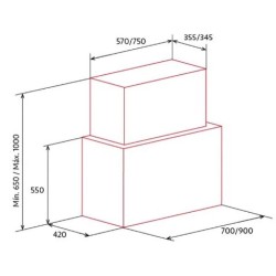 Nodor NorBreeze Cube Glass ECO 90 WH De pared Blanco 820 m³ h