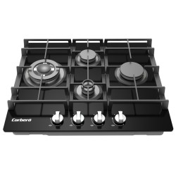 Corbero CPCGM4F4121N hobs Negro Integrado 60 cm Encimera de gas 4 zona(s)