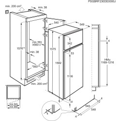 AEG SDB416E1AS Integrado 259 L Blanco