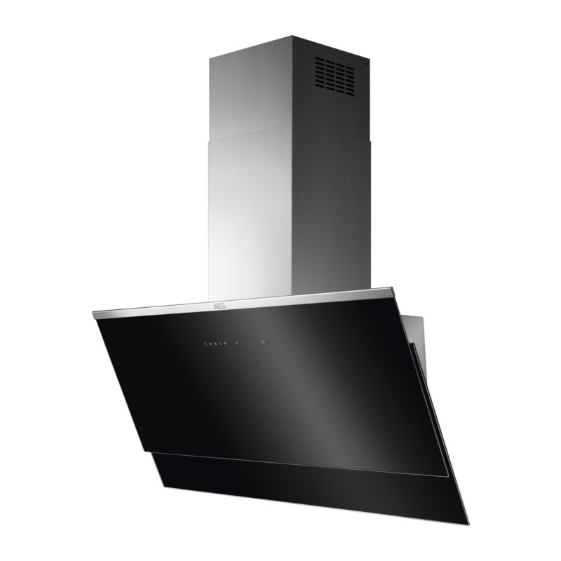 AEG DVE5971HG De pared Negro, Acero inoxidable 400 m³ h