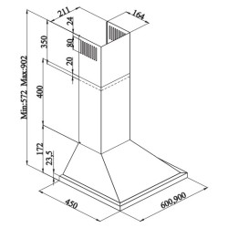 Meireles MEP 161 X campana De pared Acero inoxidable