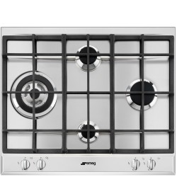 Smeg P261XGH hobs Acero inoxidable Integrado 60 cm Encimera de gas 4 zona(s)