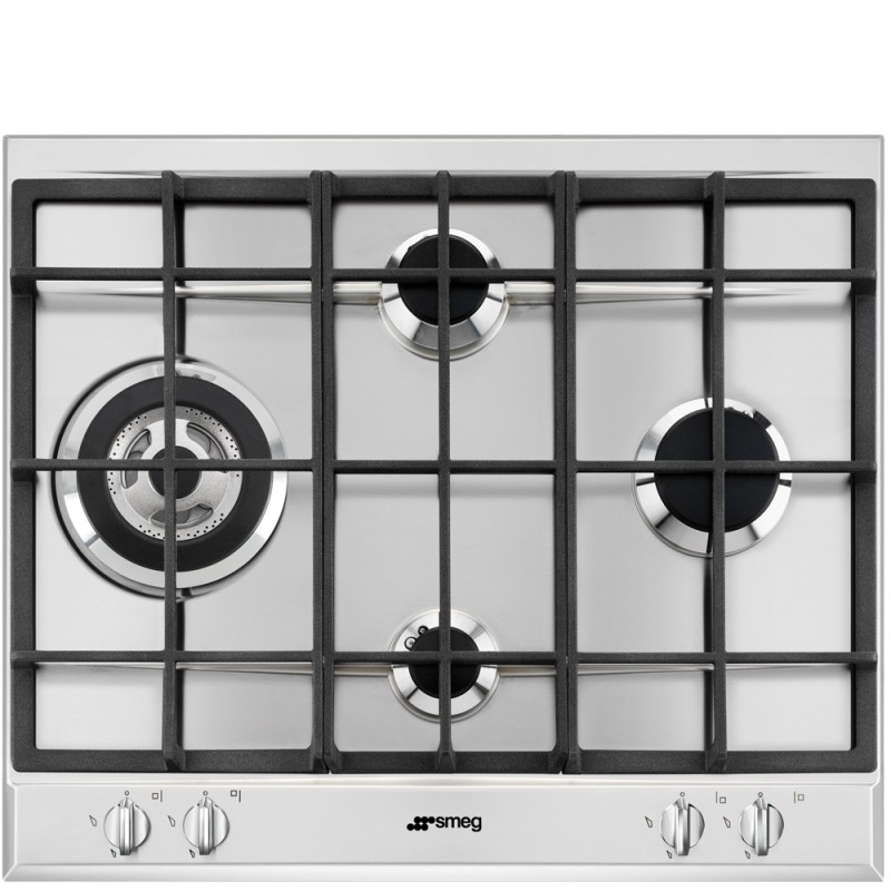 Smeg P261XGH hobs Acero inoxidable Integrado 60 cm Encimera de gas 4 zona(s)