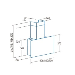 CATA GRECO 90 WH De pared Blanco 850 m³ h