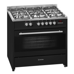 Meireles E 911 BL NAT cocina Cocina independiente Eléctrico Encimera de gas Negro