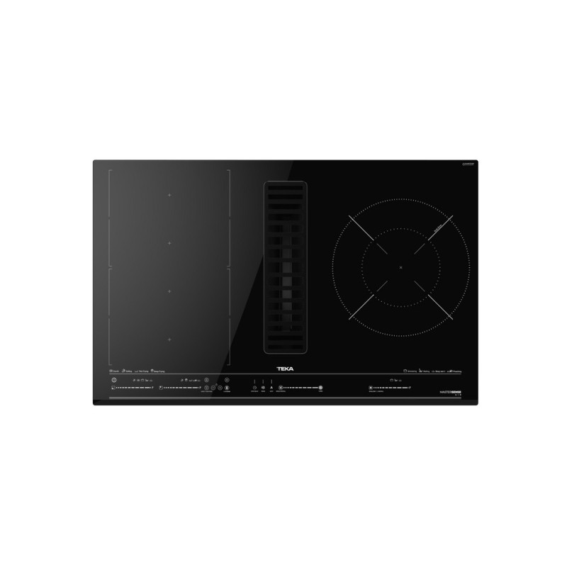 Teka AFC 87628 MST BK Negro Integrado 80 cm Con placa de inducción 3 zona(s) Campana integrada