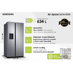 Samsung RS68A884CSL nevera puerta lado a lado Independiente 635 L Plata