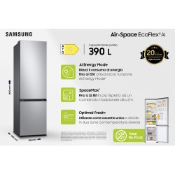 Samsung RB38C603DSA Independiente 390 L Acero inoxidable