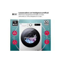 LG F4DR6010A0W lavadora-secadora Independiente Carga frontal Blanco