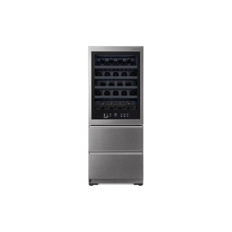 LG LSR200W enfriador de vino Nevera de vino Independiente Negro, Acero inoxidable