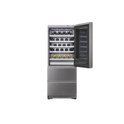 LG LSR200W enfriador de vino Nevera de vino Independiente Negro, Acero inoxidable