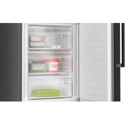 Bosch Serie 4 KGN39OXBT nevera y congelador Independiente 363 L Negro