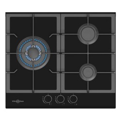 Vitrokitchen CG65NB Negro Integrado 58 cm Encimera de gas 3 zona(s)