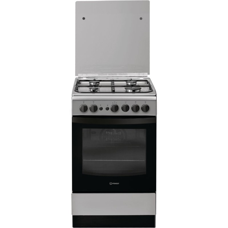 Indesit IS5G1PMX E estufa Independiente Gas natural Acero inoxidable