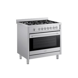 Vitrokitchen STYLISH 90X60 Cocina independiente Eléctrico Encimera de gas Acero inoxidable