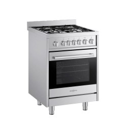 Vitrokitchen STYLISH 60X60 Cocina independiente Eléctrico Encimera de gas Acero inoxidable