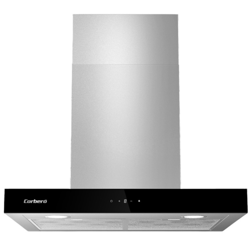 Corbero NANGA675XB campana De pared Negro, Acero inoxidable 756 m³ h