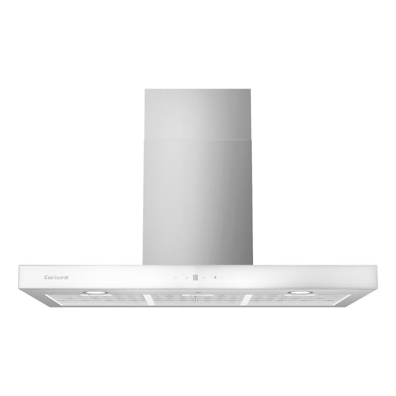 Corbero NANGA975XW campana De pared Acero inoxidable, Blanco 756 m³ h