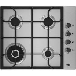 Beko HIBW64125SX hobs Acero inoxidable Integrado 61 cm Encimera de gas 4 zona(s)