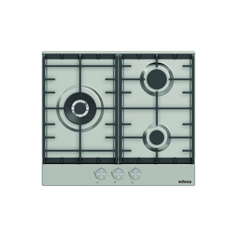Edesa EGX-6031 TI TR CI N Acero inoxidable Integrado 58 cm Encimera de gas 3 zona(s)
