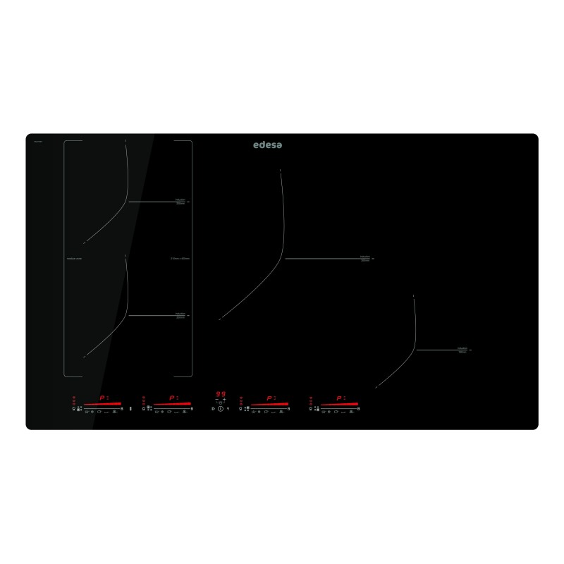 Edesa EIM-8430 R Negro Integrado 85 cm Con placa de inducción 4 zona(s)