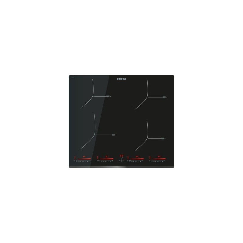 Edesa EIM-6422 B Negro Integrado 59 cm Con placa de inducción 4 zona(s)