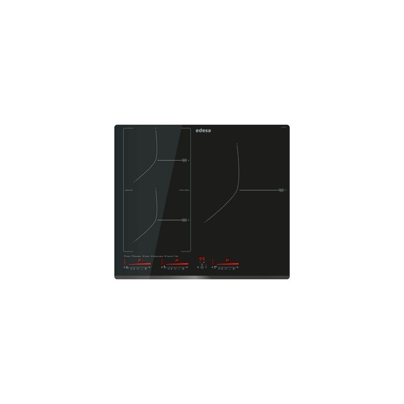 Edesa EIM-6331 HT BQ B Negro Integrado 59 cm Con placa de inducción 3 zona(s)