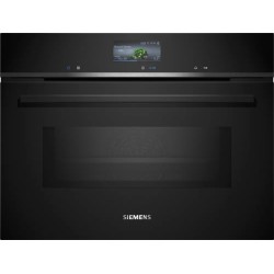 Siemens iQ700 CM776GKB1 horno 45 L 900 W Negro, Acero inoxidable