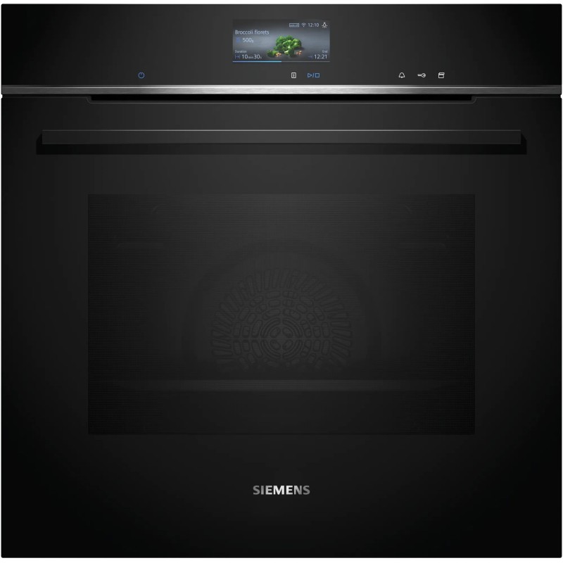 Siemens iQ700 HR736G1B1 horno 71 L 3600 W Negro, Acero inoxidable