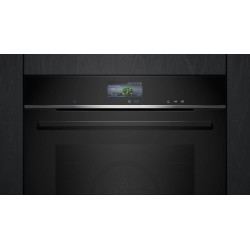 Siemens iQ700 HR736G1B1 horno 71 L 3600 W Negro, Acero inoxidable