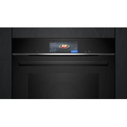 Siemens iQ700 HB778G3B1 horno 71 L Negro, Acero inoxidable
