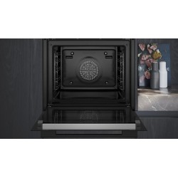Siemens iQ700 HB778G3B1 horno 71 L Negro, Acero inoxidable