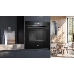 Siemens iQ700 HB778G3B1 horno 71 L Negro, Acero inoxidable