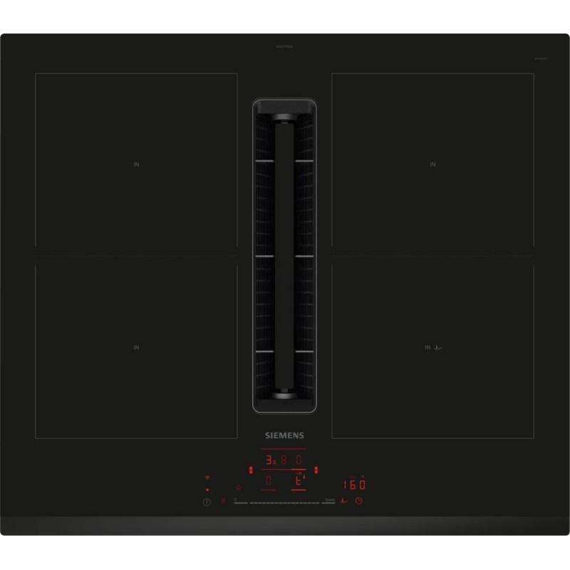 Siemens iQ500 ED631HQ26E hobs Negro Integrado 60 cm Con placa de inducción 4 zona(s) Campana integrada