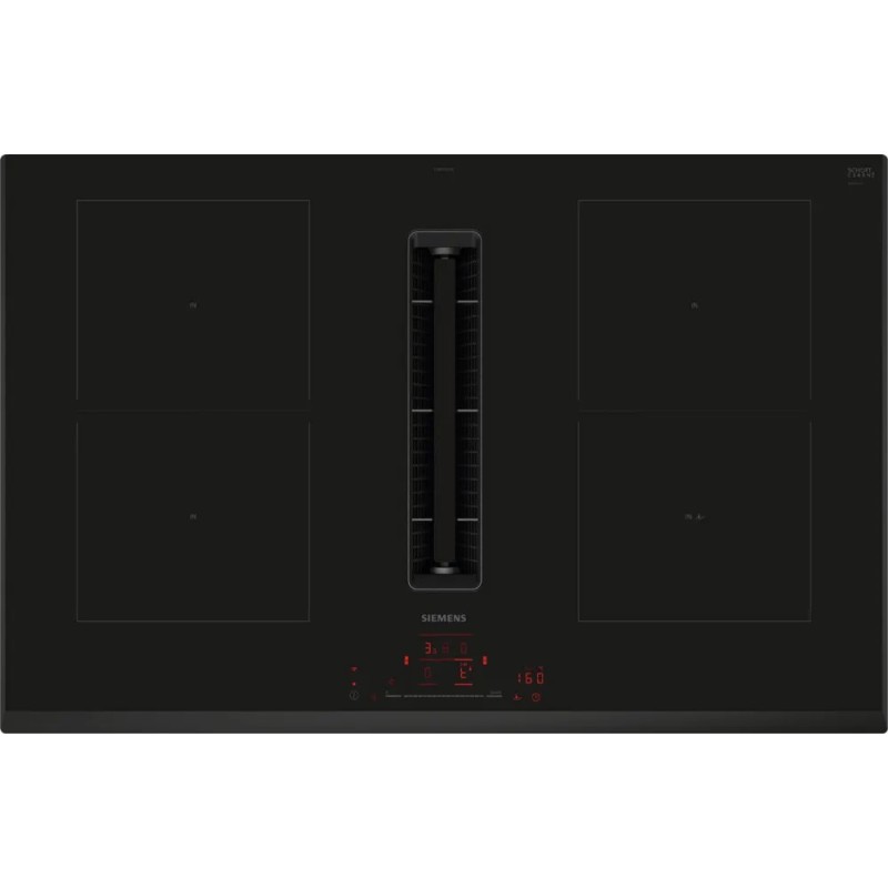 Siemens iQ500 ED851HQ26E hobs Negro Integrado 80 cm Con placa de inducción 4 zona(s) Campana integrada