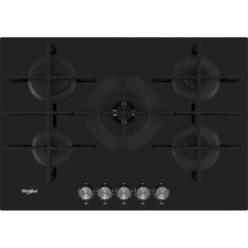 Whirlpool GOWL 728 NB hobs Negro Integrado Encimera de gas 5 zona(s)
