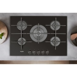 Whirlpool GOWL 728 NB hobs Negro Integrado Encimera de gas 5 zona(s)