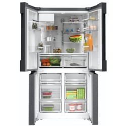 Bosch Serie 6 KFI96AXEA nevera puerta lado a lado Independiente 574 L Negro, Acero inoxidable