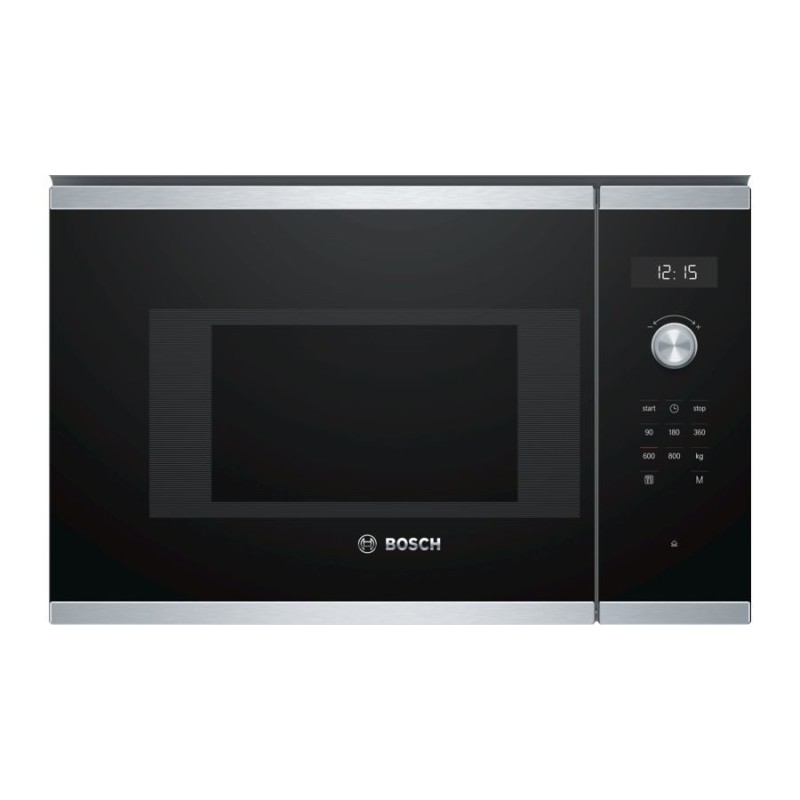 Bosch Serie 6 BFL524MS0 microondas Negro, Acero inoxidable Solo microondas Integrado 20 L 800 W