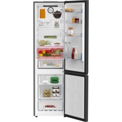 Beko B7RCNE408HXBR nevera y congelador Independiente 355 L Negro, Acero inoxidable