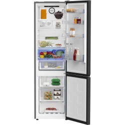 Beko B7RCNE408HXBR nevera y congelador Independiente 355 L Negro, Acero inoxidable