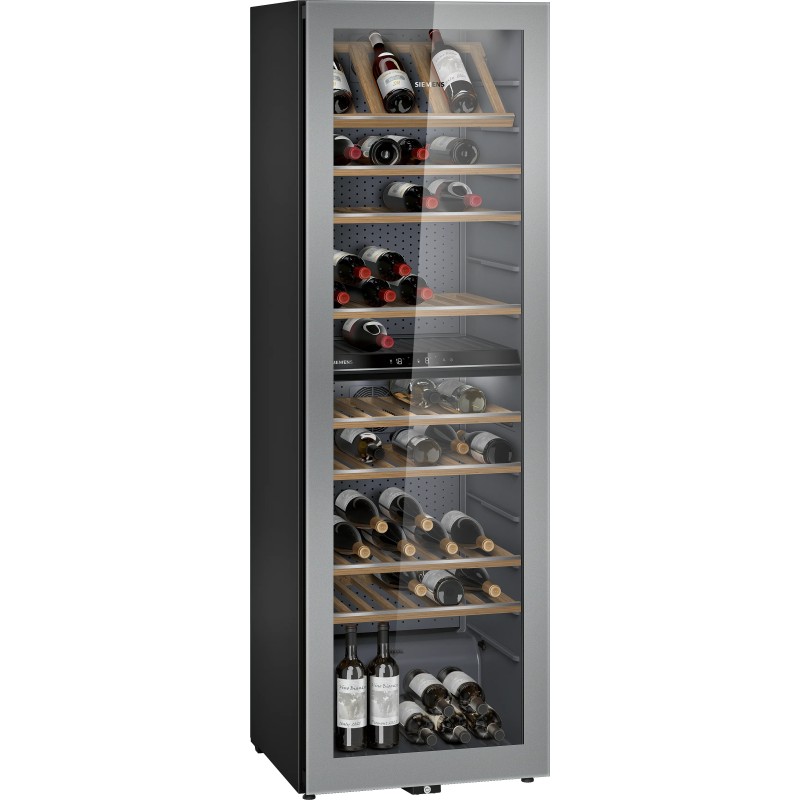Siemens iQ500 KW36KATGA enfriador de vino Nevera de vino Independiente Gris 199 botella(s)