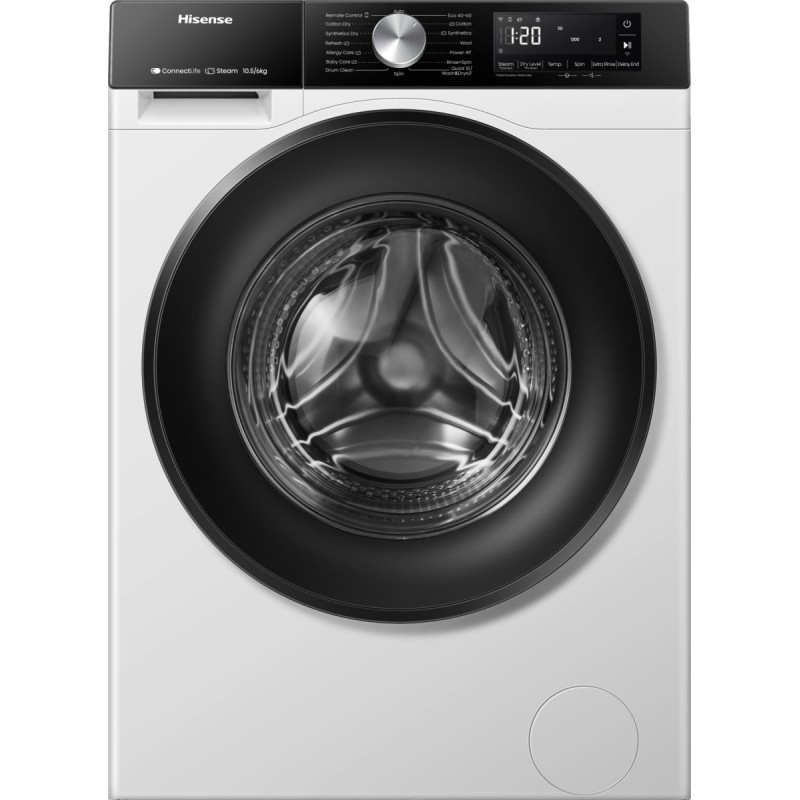 Hisense WD3S1043BW3 lavadora-secadora Independiente Carga frontal Blanco