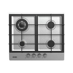 SVAN SGW4600X hobs Acero inoxidable Integrado 59.5 cm Encimera de gas 4 zona(s)