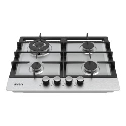 SVAN SGW4600X hobs Acero inoxidable Integrado 59.5 cm Encimera de gas 4 zona(s)