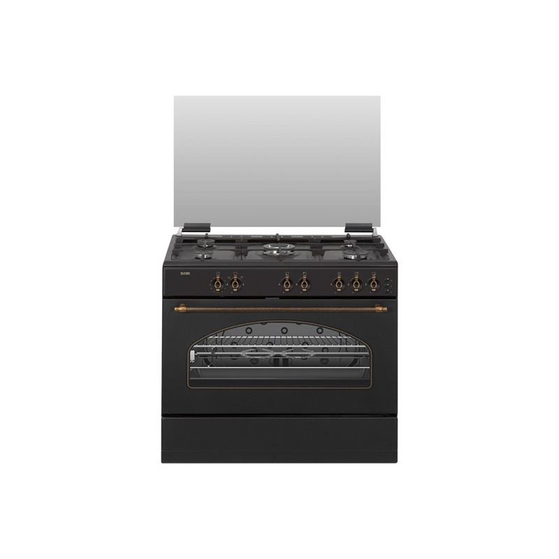 SVAN SKGW5900RN cocina Cocina independiente Gas Encimera de gas Negro
