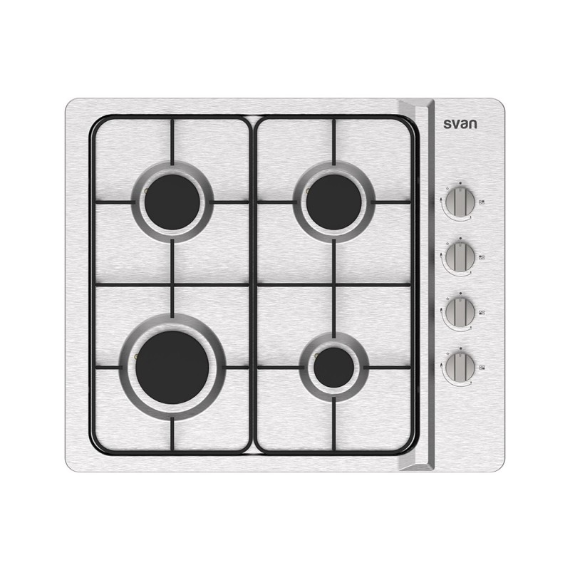SVAN SG4600X hobs Acero inoxidable Integrado 60 cm Encimera de gas 4 zona(s)