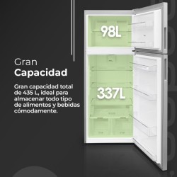 Aspes AF183700ENFX nevera y congelador Independiente 435 L Acero inoxidable