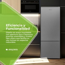 Aspes AF183700ENFX nevera y congelador Independiente 435 L Acero inoxidable