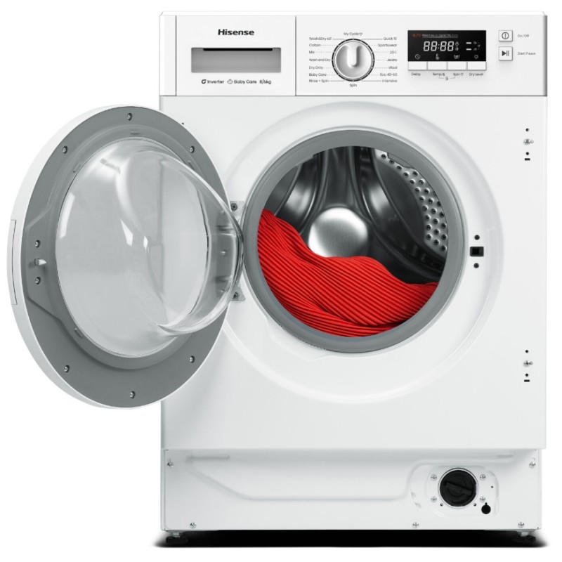 Hisense WD3M841BWIES lavadora-secadora Integrado Carga frontal Blanco